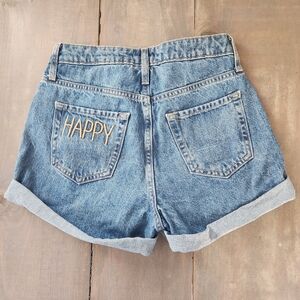 Wild Fable Embroidered High-Rise Mom Shorts – Size 00/24
